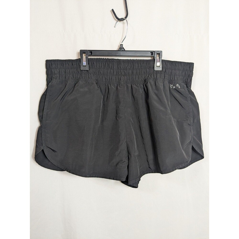Victoria's Secret PINK Athletic Shorts Black Brief Lined Pockets Running Gym XXL